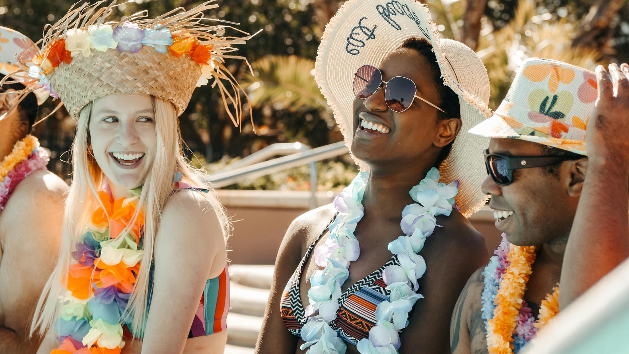 Women enjoying a beautiful sunset together